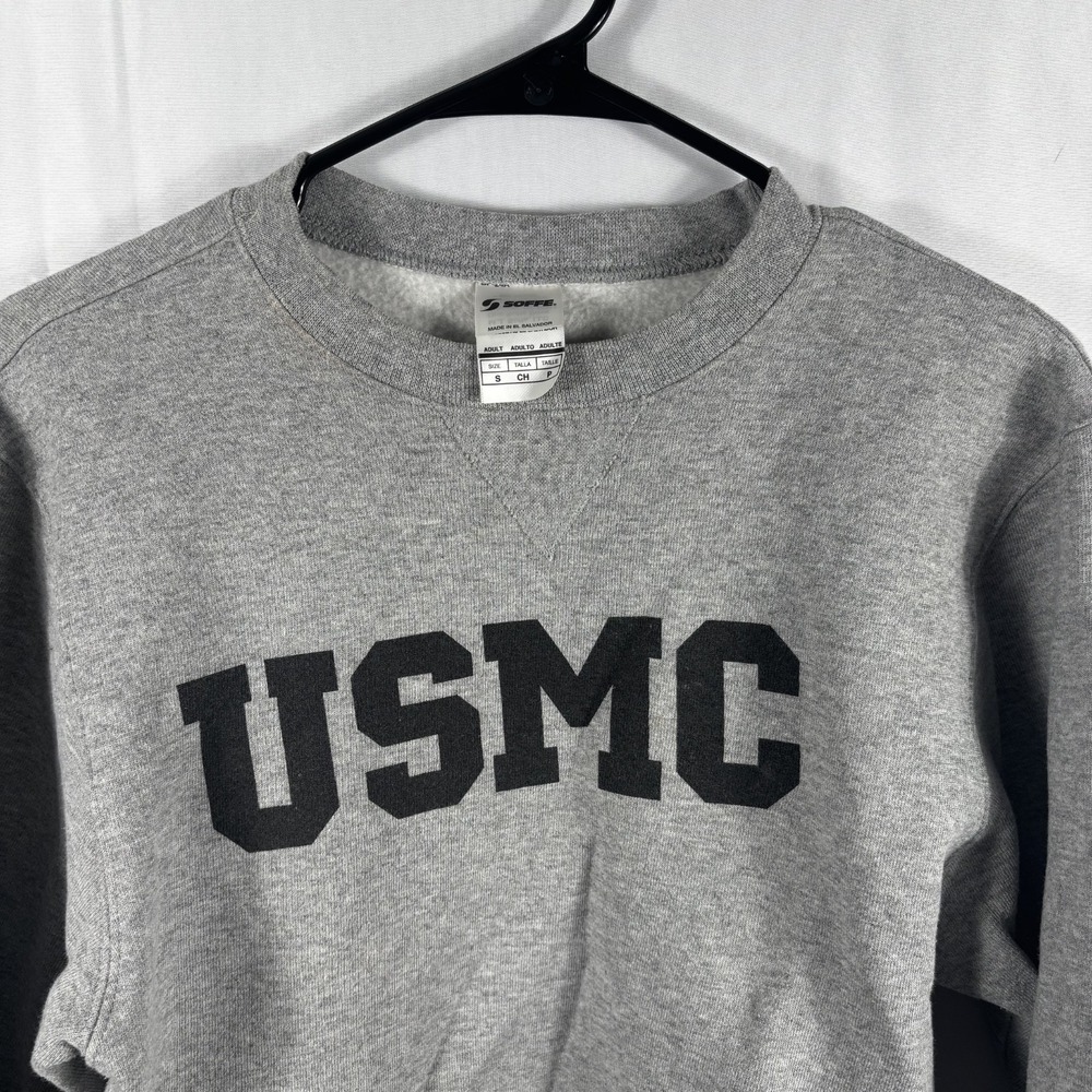 Vintage Soffe Gray USMC United States Marine Corps Crewneck Sweatshirt